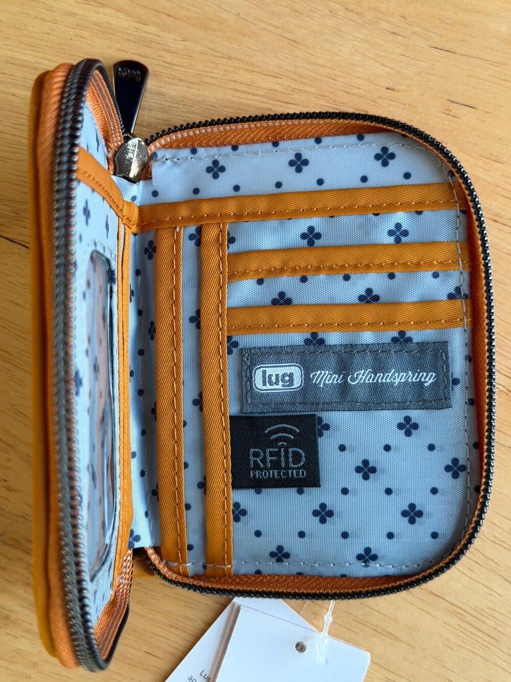 Lug Mini Handspring RFID Wallet Orange Travel Small Credit Card Money - Picture 12 of 13